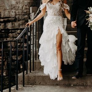 Sherri hill white prom dress size 4